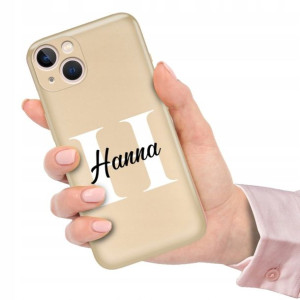 Etui Case Metallic Złoty do IPHONE 13 Twoje Imię