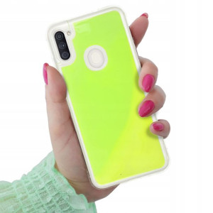 Etui Case SAND Fluo Neon ZIELONY do SAMSUNG A11