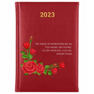 KALENDARZ Dzienny A5 2023 CYTATY Prezent Wzory