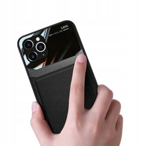 Etui Case Skórzane DELICATE do HUAWEI P40 CZARNY