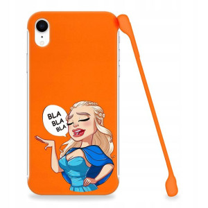 Etui Coby POMARAŃCZ do IPHONE XR Śmieszne Wzory