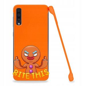 Etui Coby POMARAŃCZ do SAMSUNG A50 Śmieszne Wzory