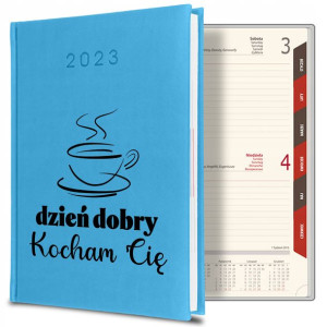 Kalendarz Planer 2023 Dzień Dobry, Kocham Cię Wzór