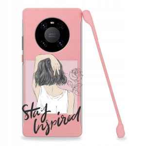 Etui Coby RÓŻOWY do HUAWEI MATE 40 PRO Modne Wzory