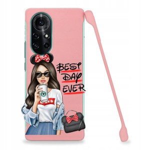 Etui Coby RÓŻOWY do HUAWEI NOVA 8 Śmieszne Wzory