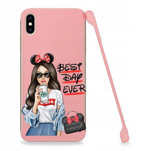Etui Coby RÓŻOWY do IPHONE XS MAX Śmieszne Wzory