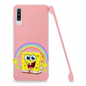 Etui Coby RÓŻOWY do SAMSUNG A70s Śmieszne Wzory