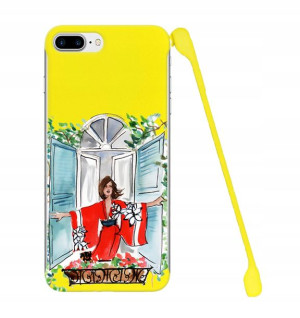 Etui Coby ŻÓŁTY do IPHONE 7 / 8 PLUS Serialowe Wz