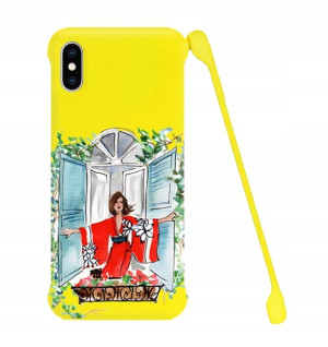 Etui Coby ŻÓŁTY do IPHONE X / XS Serialowe Top Wz