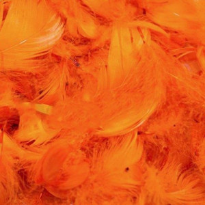 Piórka dekoracyjne - pomarańczowe, 12 g