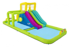 Mega Wodny Park Rozrywki dla dzieci 5+ BESTWAY Tor przeszkód + Zjeżdżalnia