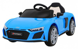 Audi R8 LIFT Samochodzik na akumulator Niebieski + Pilot + Koła EVA + MP3 +