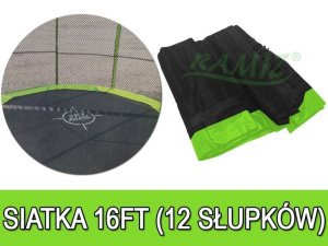 Siatka ochronna SkyRamiz Zielony do trampoliny ogrodowej 487cm/16FT 12 tune