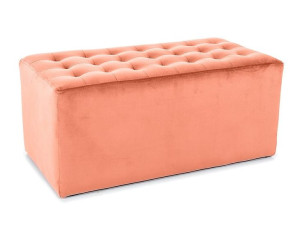Pufa tapicerowana podłużna LORI 2 VELVET różowa