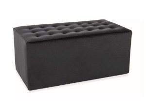 Pufa tapicerowana podłużna LORI 2 VELVET czarna