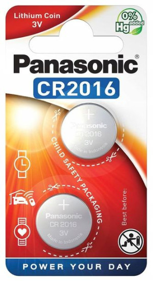 Bateria litowa PANASONIC CR2016 3V 2016 90mAh 2 SZTUKI