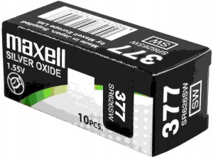Bateria srebrowa MAXELL 377 SR626SW 1.55V 27mAh 10 SZTUK