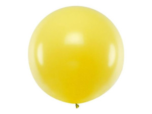 Balon Gigant, pastelowy żółty, 1m