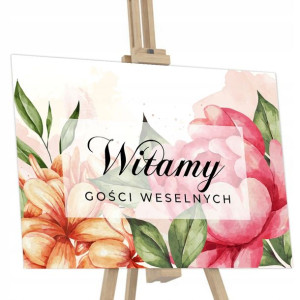TABLICA Powitalna na ŚLUB Wesele 50x70 Dużo WZORÓW