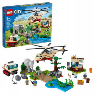 Klocki LEGO City Na ratunek dzikim zwierzętom słoń helikopter 60302