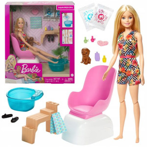 Barbie zestaw Mani-Ped SPA z pieskiem GHN07