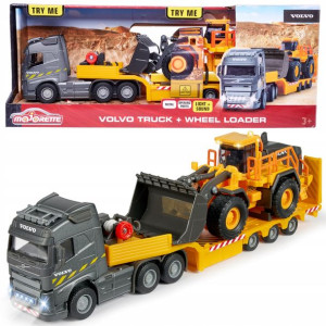 MAJORETTE Zestaw budowlany Volvo laweta i ciężarówka 35cm 372-6000