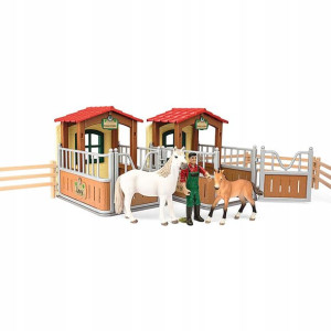 Schleich Farm World Zestaw figurek Wizyta w otwartej stajni 72116