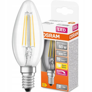 Żarówka LED E14 B35 5,5W 2700K Ściemnialna OSRAM