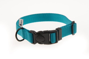 Obroża z taśmy 4WILD 25mm 37-57 cm - Turkusowy