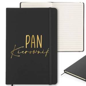 Notes A5 Czarny Gold Prezent Dla Kierownika Wzory