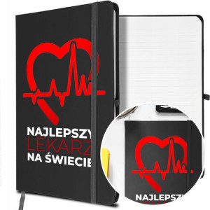 NOTES A5 z Gumką Prezent dla LEKARZA Twoje IMIĘ