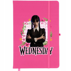Notes Planer Notatnik A5 Różowy Z Wednesday Wzory