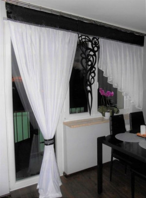 Komplet Z Ażurem I Firaną W Balkon Na Karnisz 300 Cm