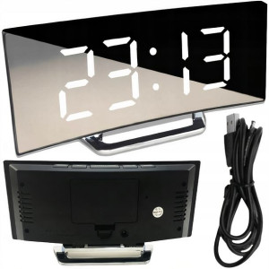 Zegar Cyfrowy Elektroniczny Budzik Led Termometr