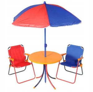 Komplet Mebli Dla Dzieci Stolik Krzesełka Parasol