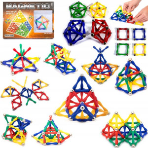 Klocki Magnetyczne Klocki Konstrukcyjne 52el. Hit