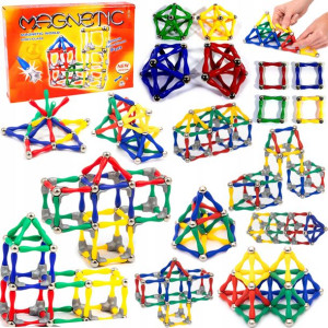 Klocki Magnetyczne Konstrukcyjne Zamek 120 El