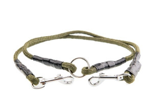 ROZDZIELACZ DLA PSA DWÓJNIK 4WILD 2 x fi 8 mm - 60cm - Khaki