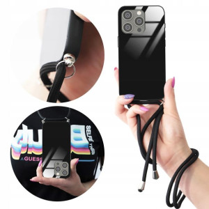 Etui Cross Glam do IPHONE 14 PRO Czarny Sznurek
