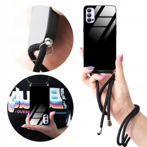 Etui Cross Glam do OPPO RENO 4 Case Czarny Sznurek