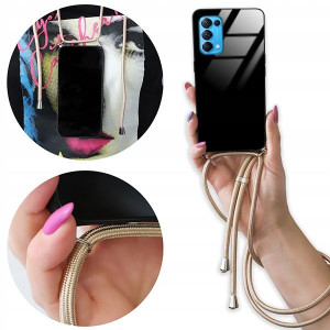 Etui Cross Glam do OPPO RENO 5 Case Złoty Sznurek