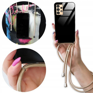Etui Cross Glam do SAMSUNG A13 4G Złoty Sznurek