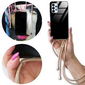 Etui CROSS GLAM do SAMSUNG A23 5G Złoty Sznurek
