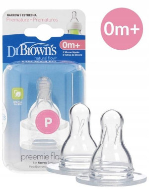 Dr Brown's smoczek do butelki wąski preemie 0m+