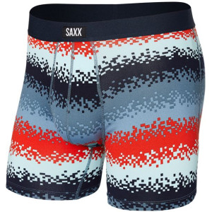 Bokserki męskie SAXX DAYTRIPPER Boxer Brief Fly  kolorowe piksele - granato