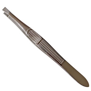 Cosmar pęseta do brwi prosta srebrna 9cm