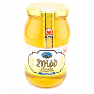 Miód Akacjowy DLA CUKRZYKÓW z Mazur 1,2 kg PŁYNNY
