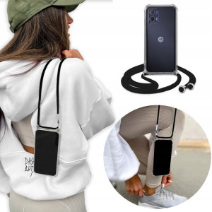 Etui Crossbody + Czarny Sznurek do MOTOROLA G73