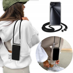 Etui Crossbody + Czarny Sznurek do REALME 10 5G