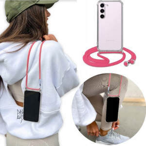 Etui Crossbody + Różowy Sznurek do SAMSUNG S23